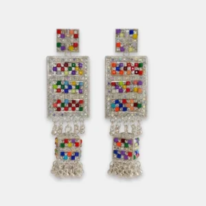 Boho Multicolor Cube Earring