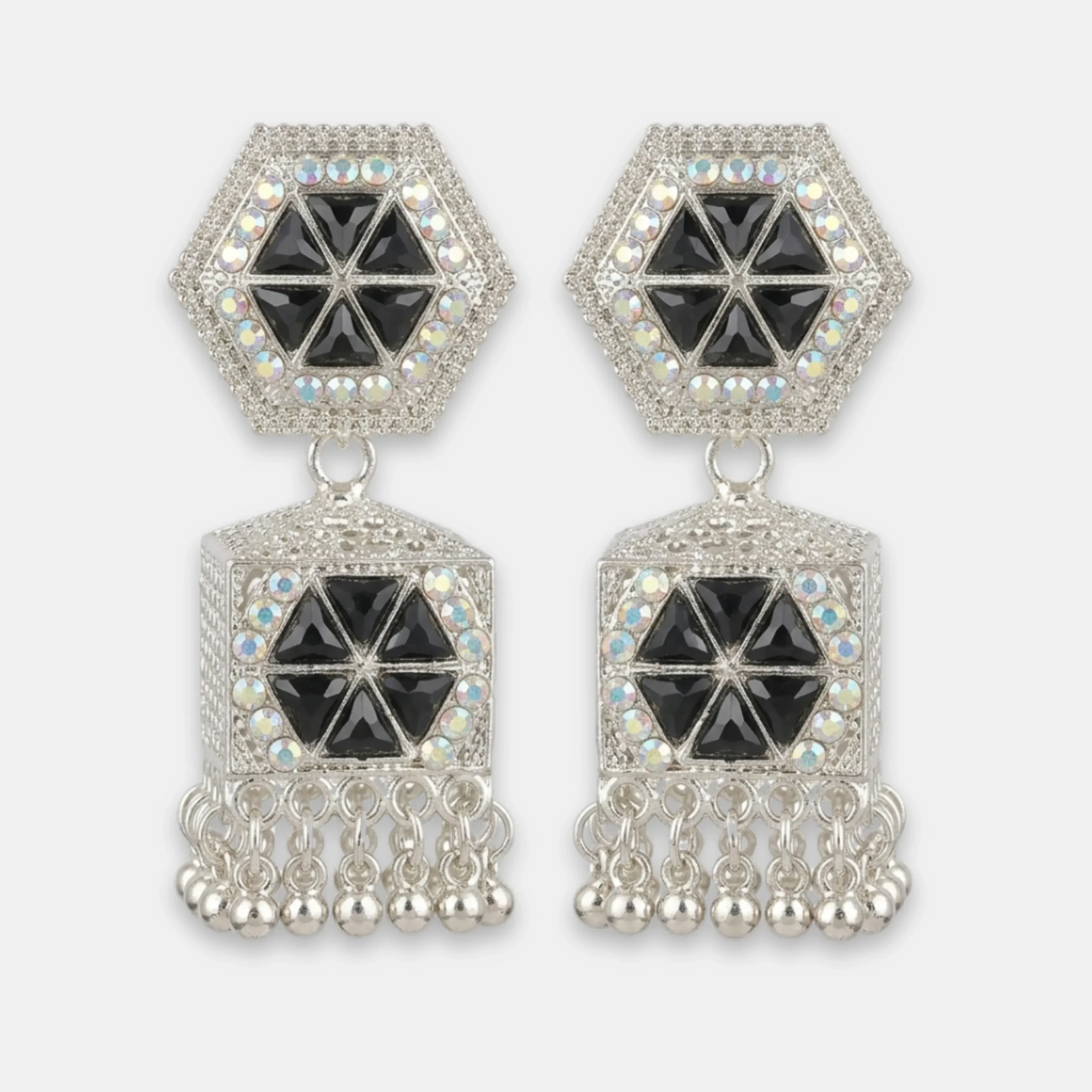 Designer Cube Stone Drop Earring