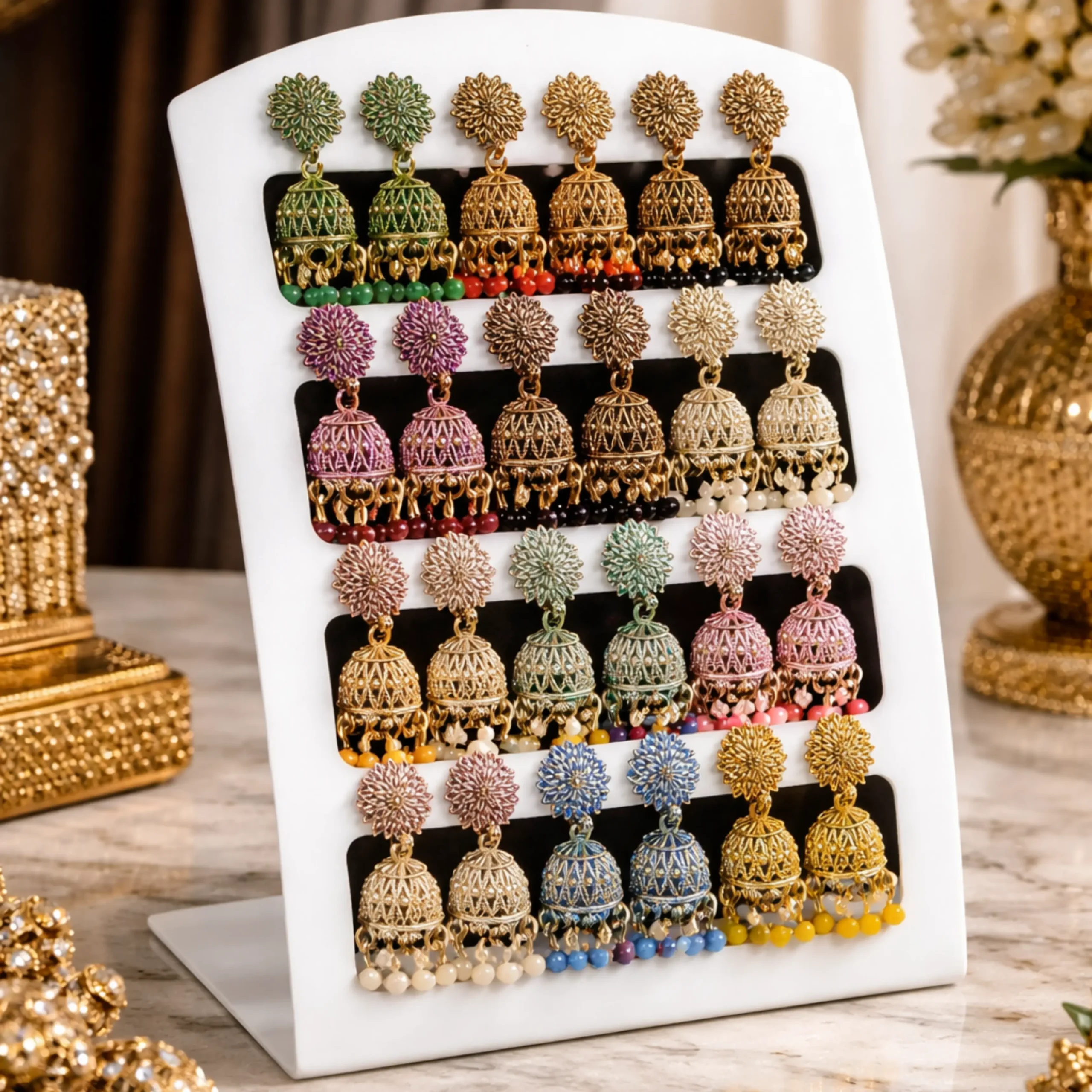 Traditional Jhumka Earrings Combo Set