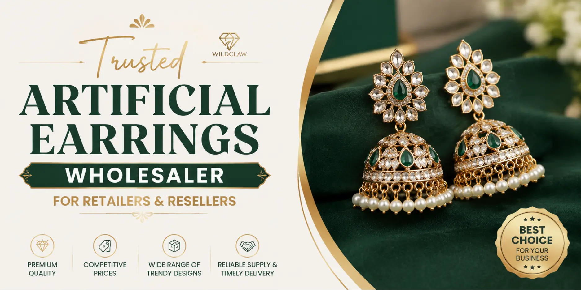 Trusted Artificial Earrings Wholesaler for Retailers & Resellers