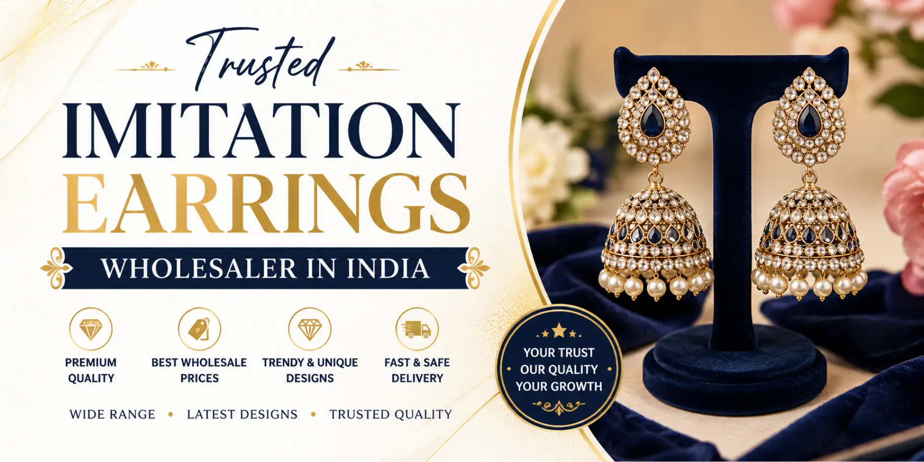 Trusted Imitation Earrings Wholesaler in India | Premium Fashion Jewellery at Wholesale Prices